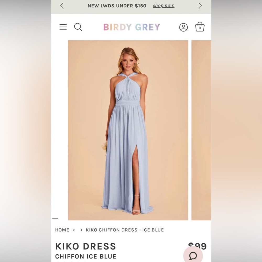 KIKO DRESS CHIFFON ICE BLUE